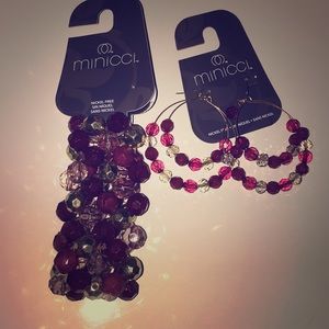 Fashion jewelry earrings and bracelet